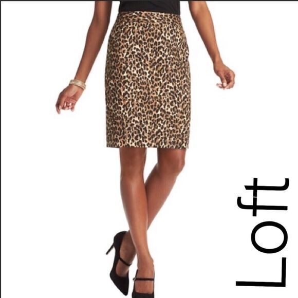 Loft Ann taylor silk pencil Skirt Womens Size 0 - Picture 1 of 7